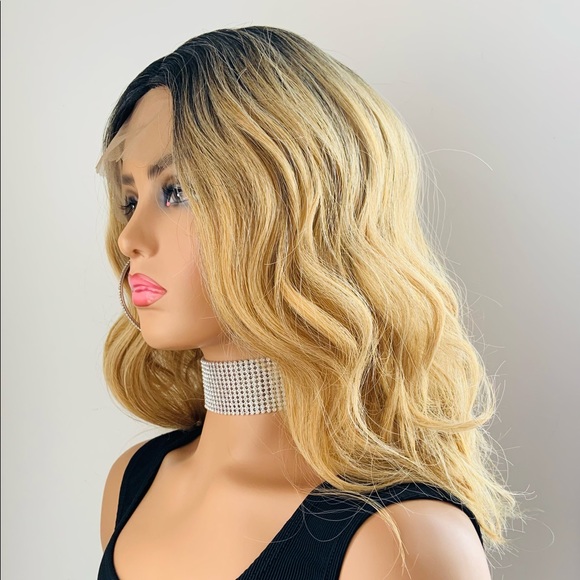 14” Dark Blonde Premium Fiber Lace Front Wig - Picture 6 of 7